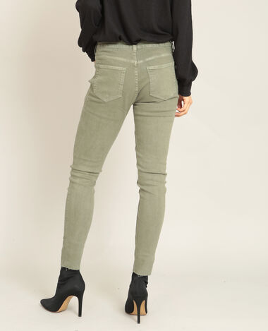 Pantalon skinny brodé vert de gris - Pimkie