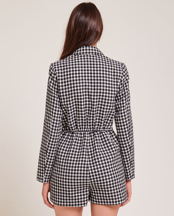 Combi-short blazer tweed noir - Pimkie