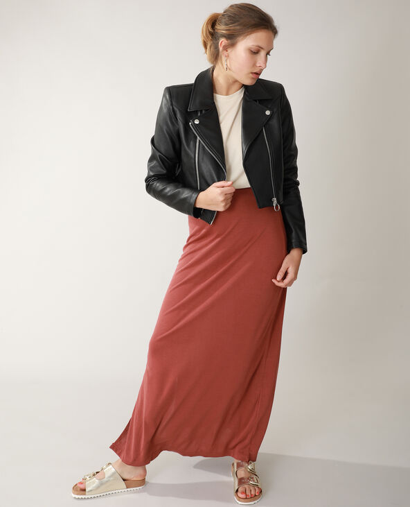 Jupe longue marron - Pimkie