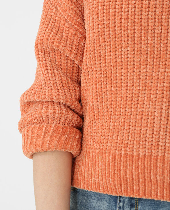 Pull en maille chenille rose - Pimkie