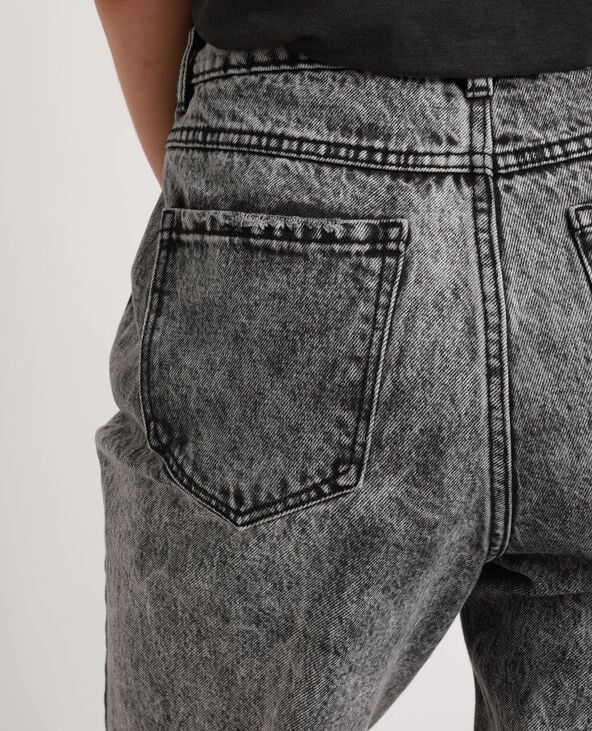 Jean mom gris acid gris foncé - Pimkie