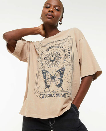 Tee Shirt Femme Oversize Long Blanc Large Pimkie