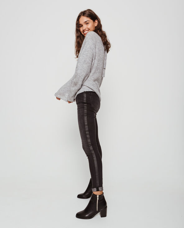 Pull à nœud gris chiné - Pimkie