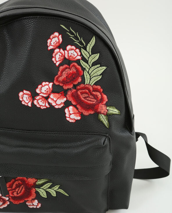 Sac à dos patchs brodés noir - Pimkie