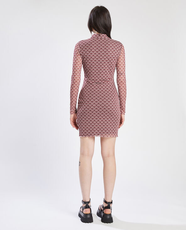 Robe chemise maille transparente rouge - Pimkie