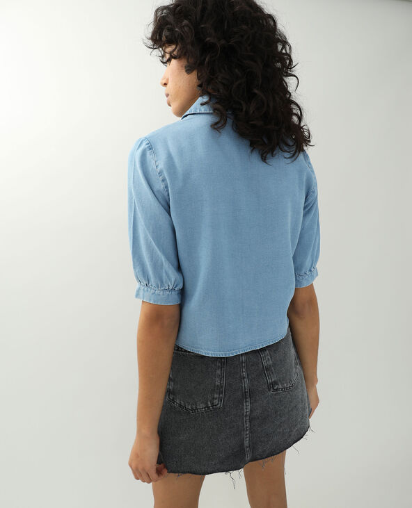 Chemise en jean bleu clair - Pimkie