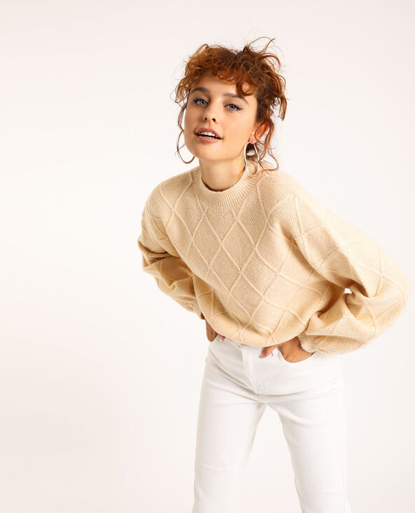 Pull torsadé écru - Pimkie