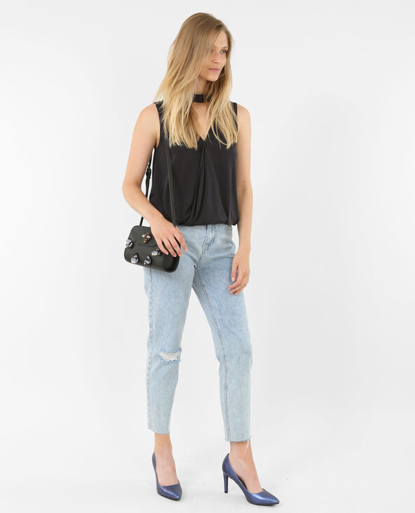 Top fluide col choker noir - Pimkie