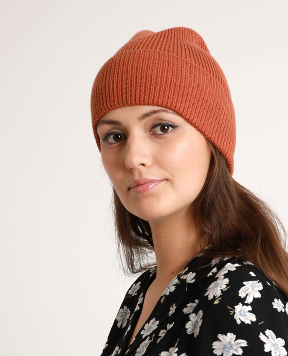 Bonnet à revers marron - Pimkie