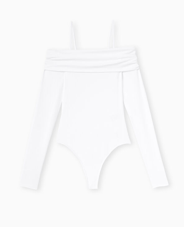 Body manches longues encolure Bardot blanc - Pimkie