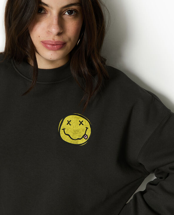 Sweat print NIRVANA noir - Pimkie