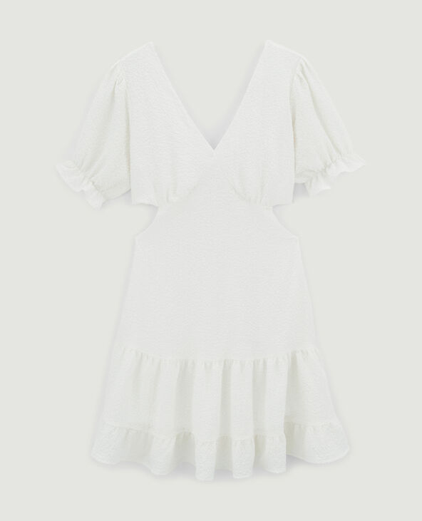 Robe volantée dos-nu blanc - Pimkie