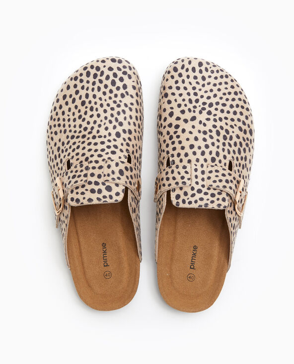 Mules fermées esprit sabot en suédine camel - Pimkie