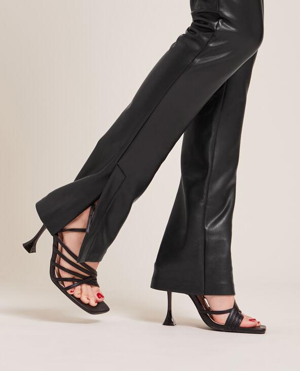Pantalon simili avec fente