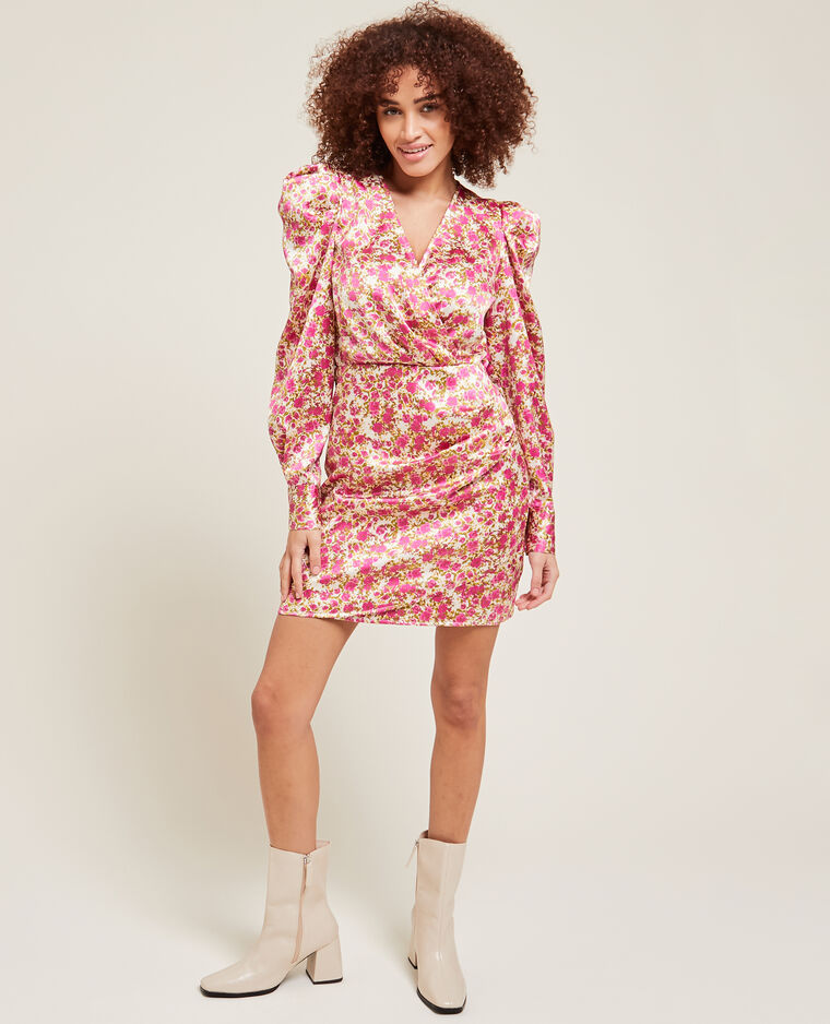 Robe courte tissu satiné blanc - Pimkie