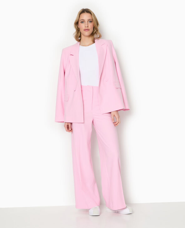 Veste tailleur avec double boutonnage rose - Pimkie
