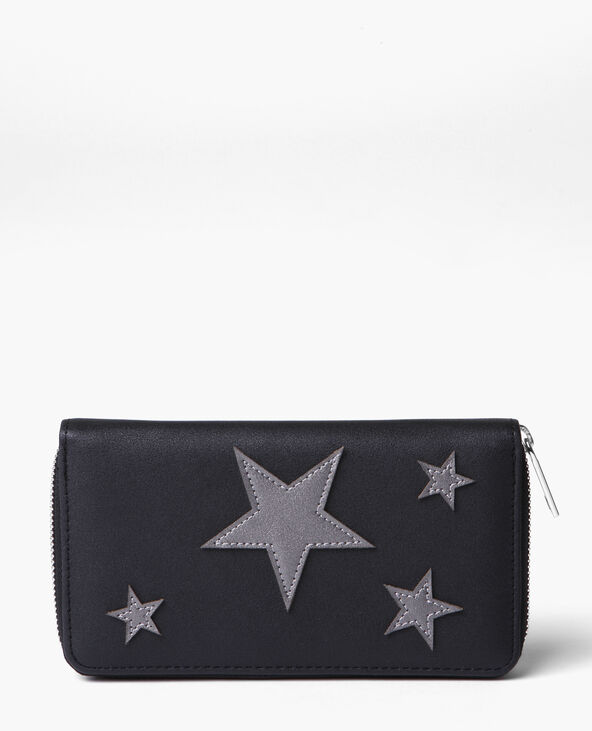 Portefeuille compagnon étoiles noir - Pimkie