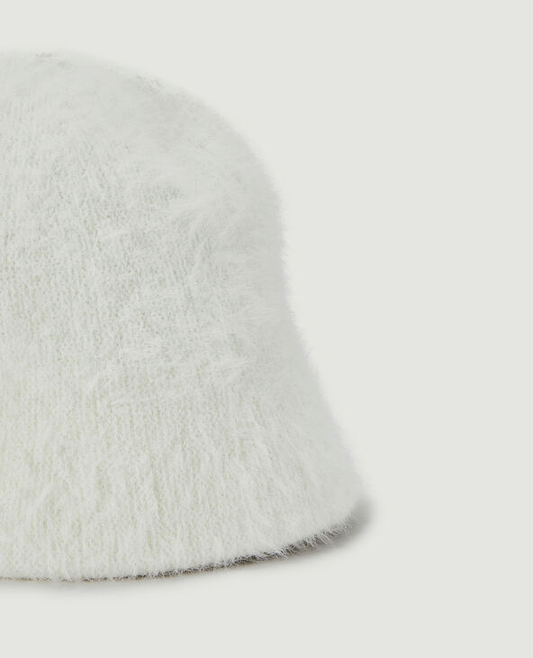 Bob en maille fluffy et poilue blanc - Pimkie