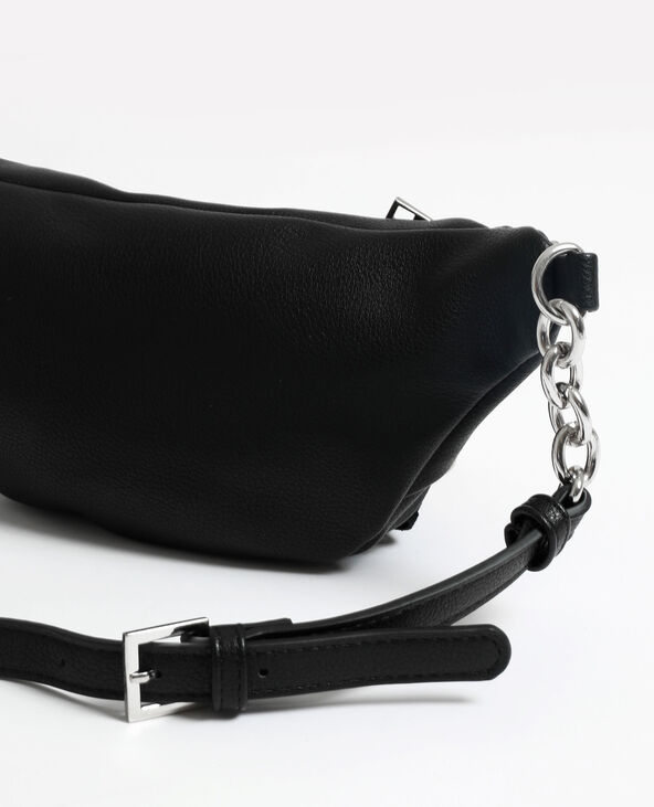 Sac banane en simili cuir noir - Pimkie