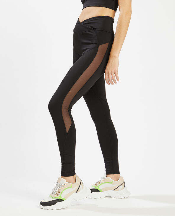 Legging avec bande tranparente
