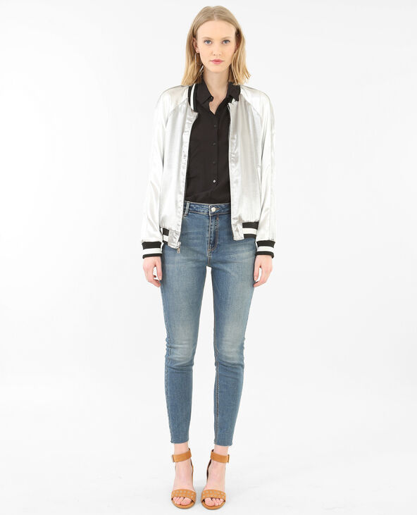 Jean skinny 7/8 taille hauteraw cut Jean stoned - Pimkie