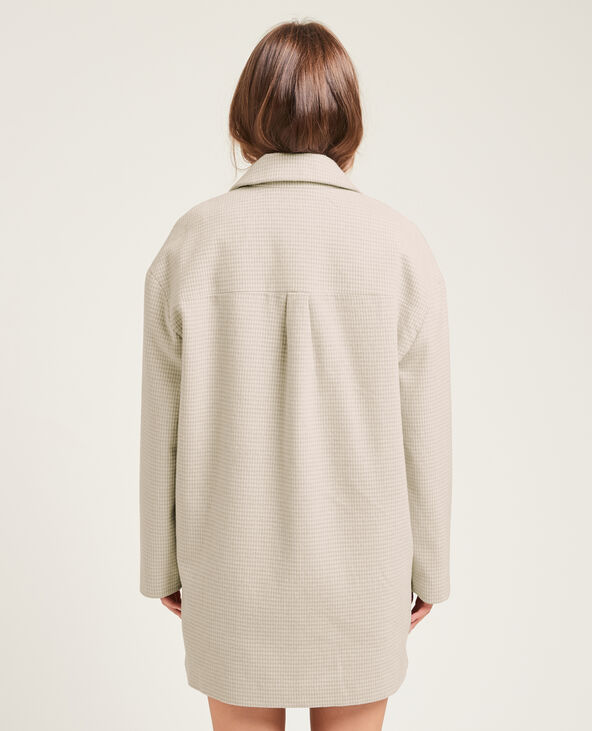 Manteau court oversize écru - Pimkie