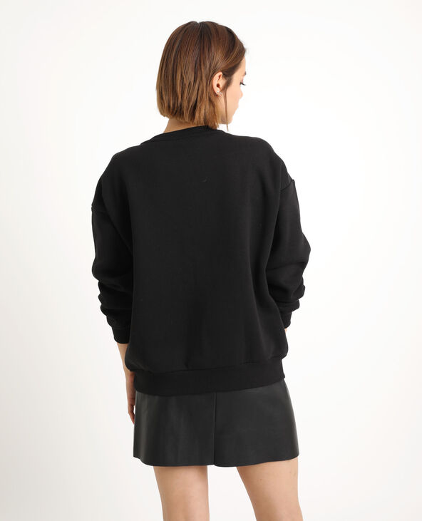 Sweat à motifs noir - Pimkie