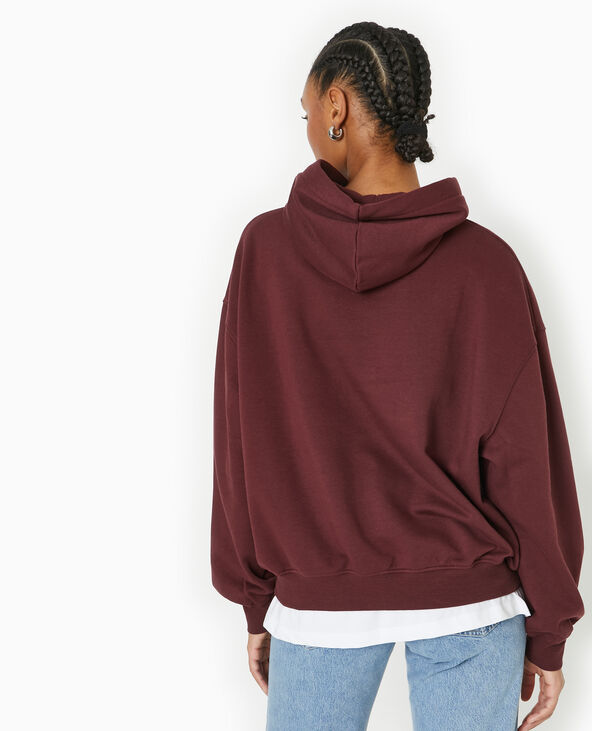 Sweat capuche avec poche devant violet - Pimkie