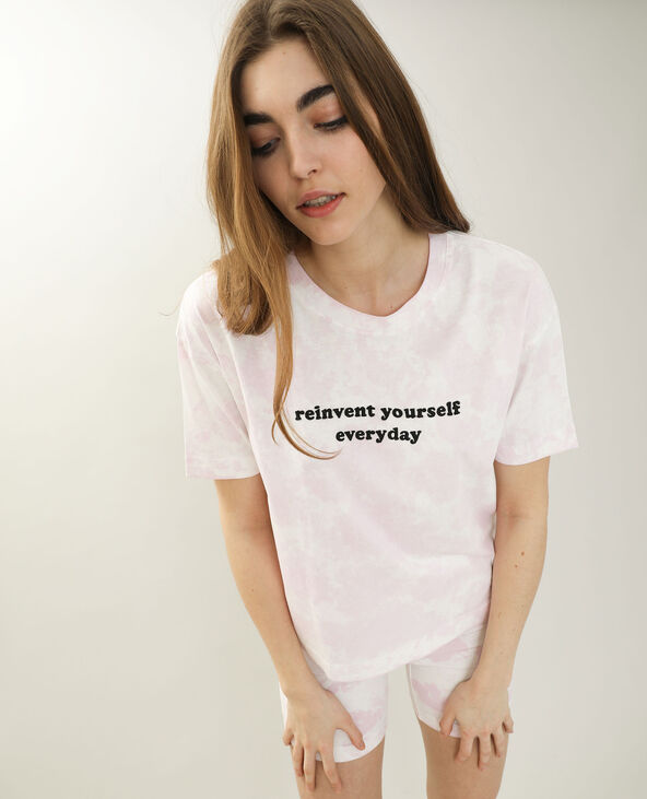 T-shirt oversize tie and dye blanc - Pimkie