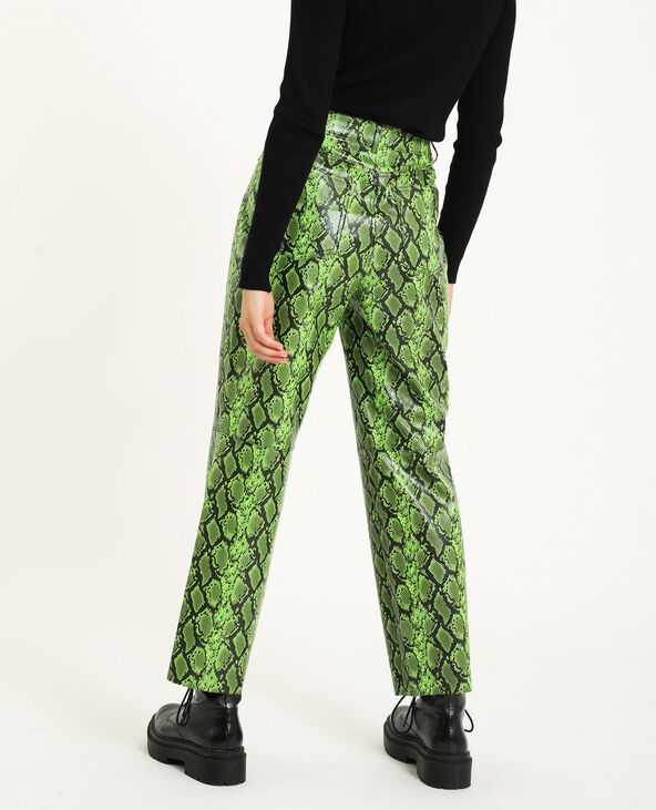 Pantalon simili cuir vert - Pimkie