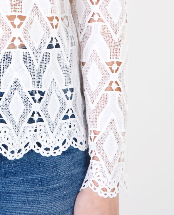 Blouse guipure blanche shop