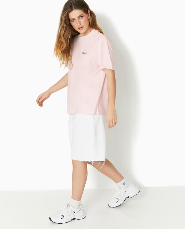 T-shirt oversize avec print poitrine et dos rose - Pimkie