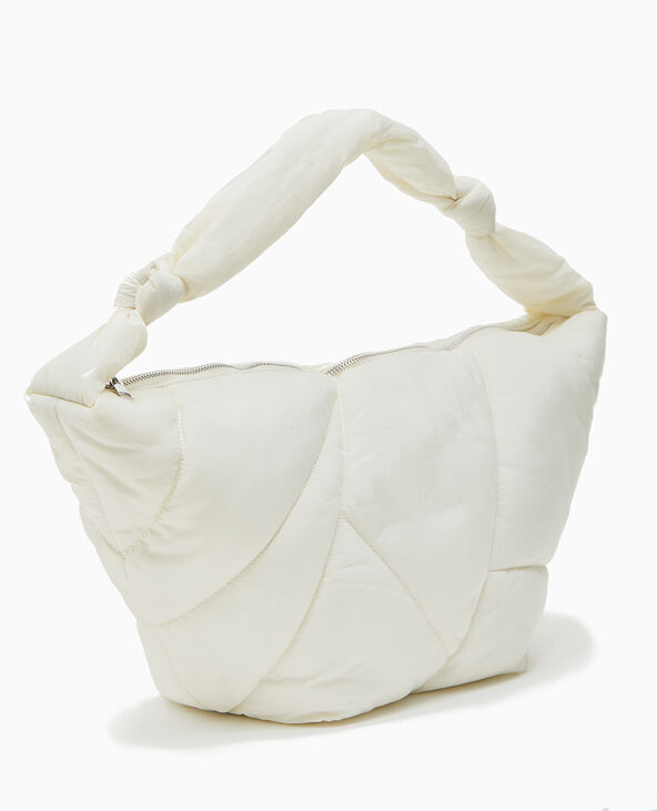 Grand sac en matière matelassée blanc - Pimkie