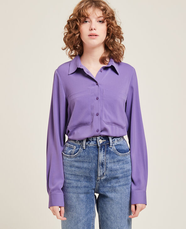 Chemise fluide manches longues violet - Pimkie
