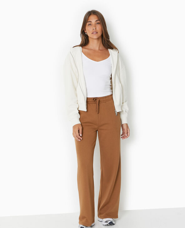 Sweat zippé avec capuche blanc - Pimkie
