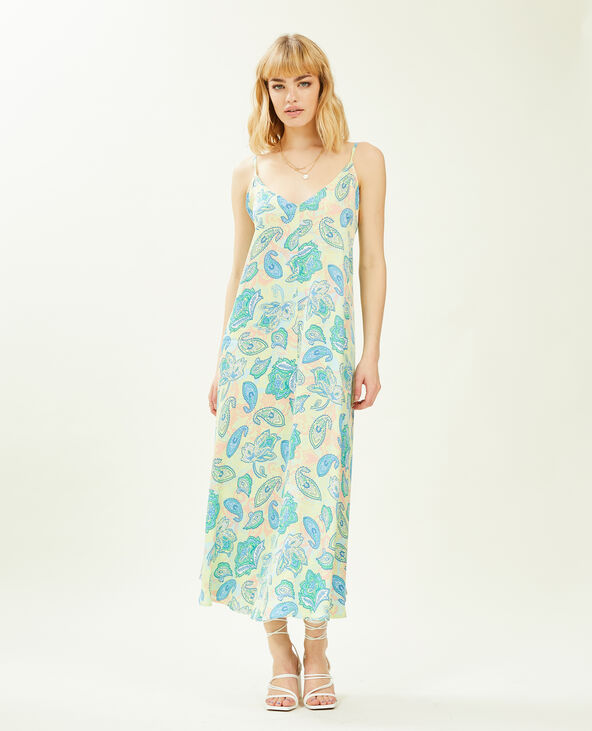 Robe dos-nu avec liens à nouer bleu - Pimkie