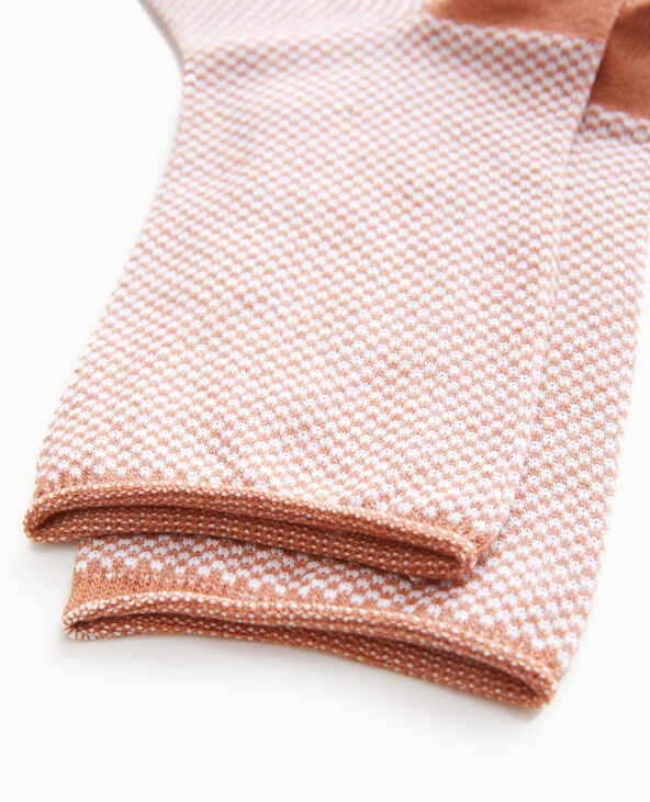 Paire de chaussettes mini-damiers marron - Pimkie