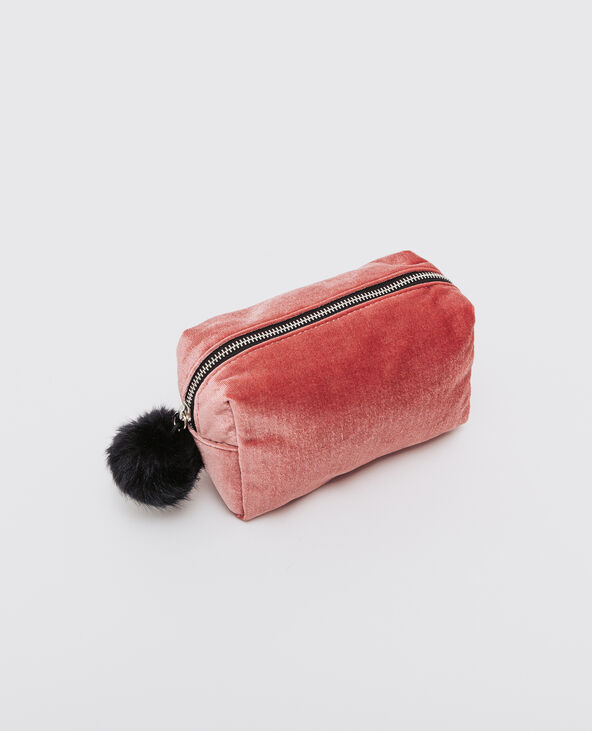 Trousse make up à pompon rose clair - Pimkie