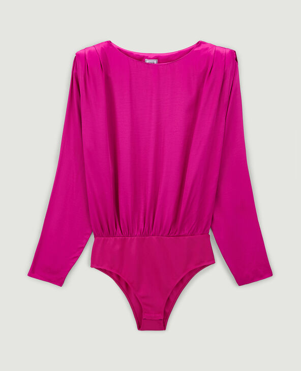 Body manches longues épaulettes rose fuchsia - Pimkie