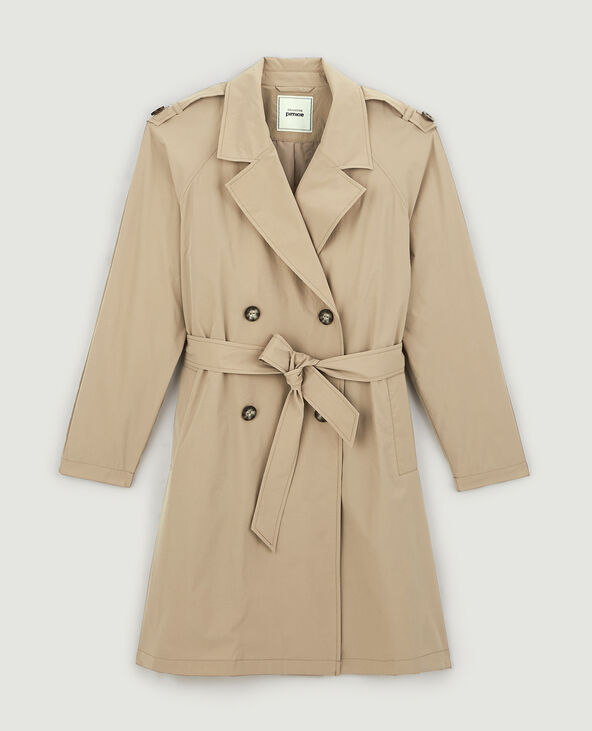 Trench long gris clair - Pimkie