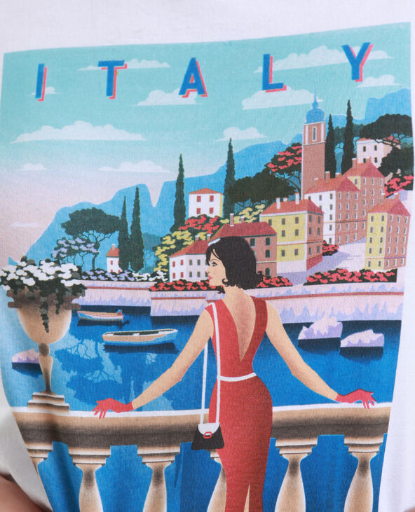 T-shirt Italy blanc - Pimkie