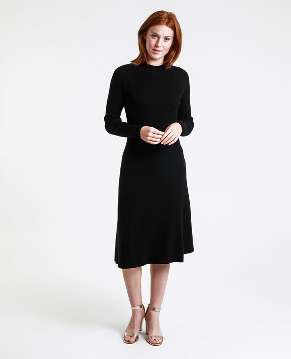 Robe longue côtelée noir - Pimkie