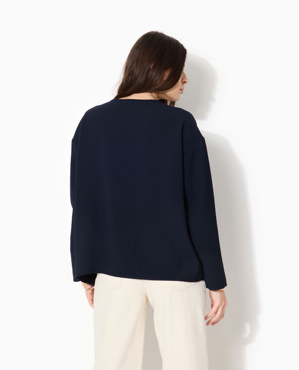 Veste légère et droite avec nouettes bleu marine - Pimkie