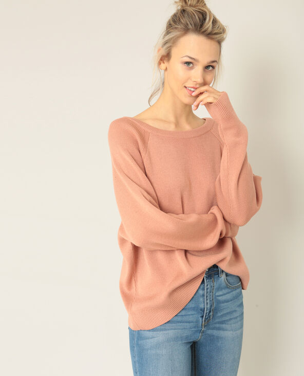 Pull à nœud vieux rose - Pimkie