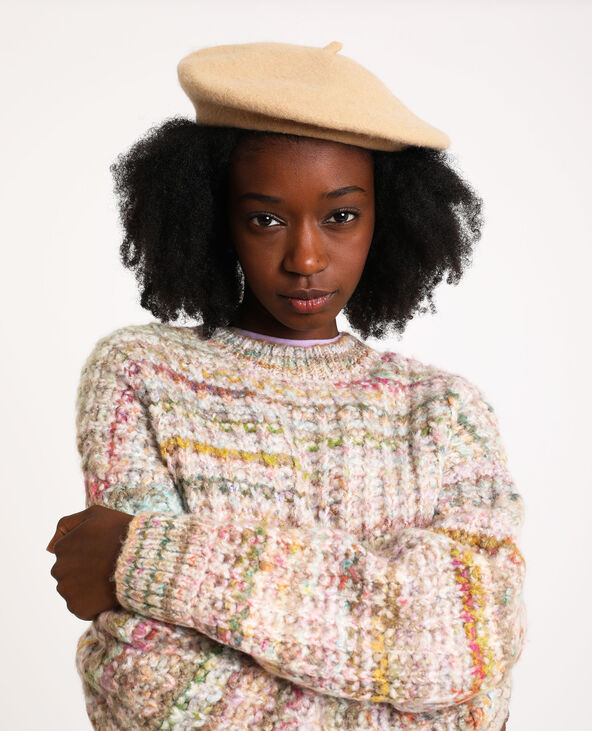 Beret en laine beige - Pimkie