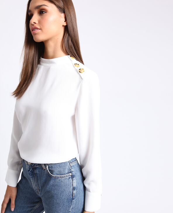 Blouse à boutons blanc - Pimkie