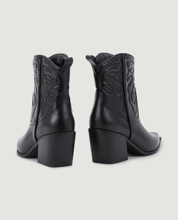 Boots santiags bouts pointus noir - Pimkie