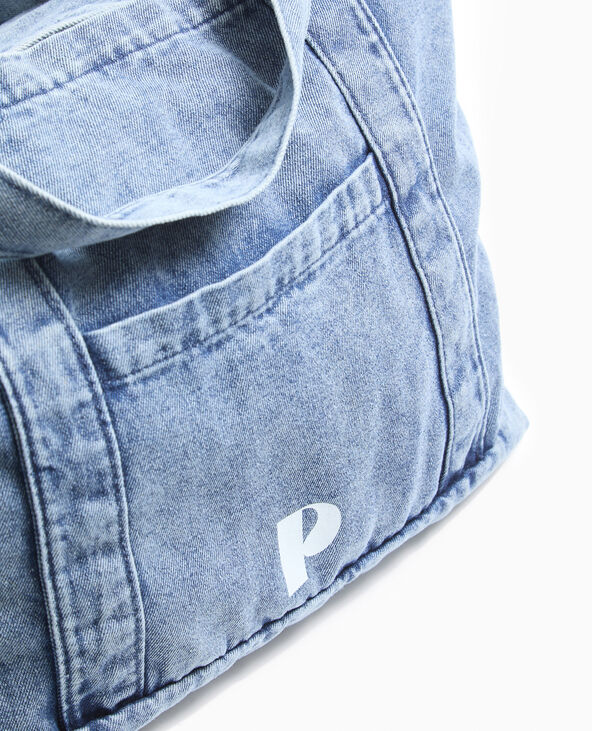 Grand cabas en jean bleu - Pimkie