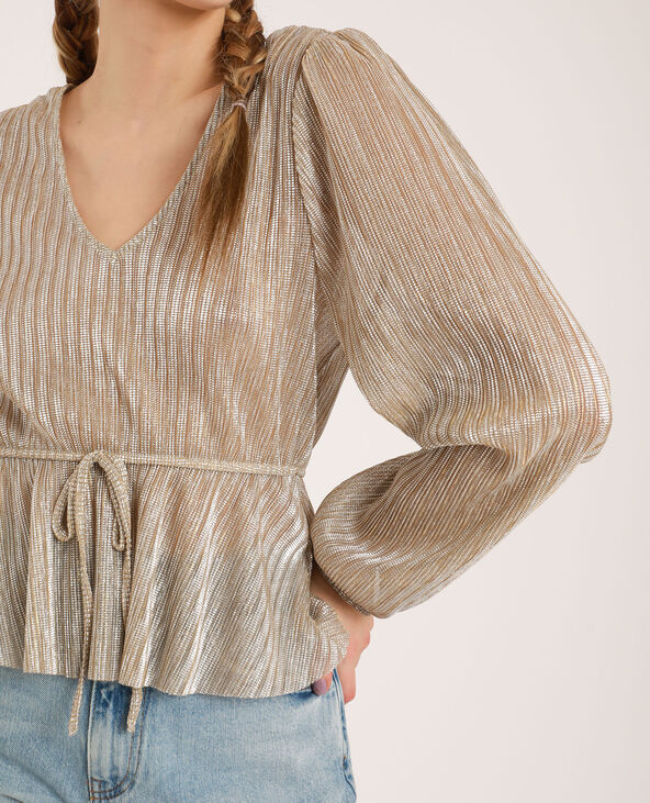 Blouse courte brillante doré - Pimkie