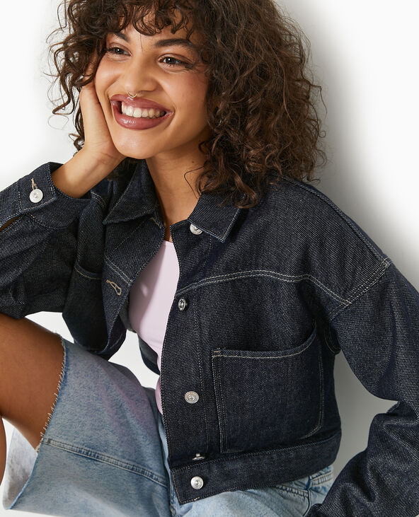 Veste en jean courte bleu - Pimkie